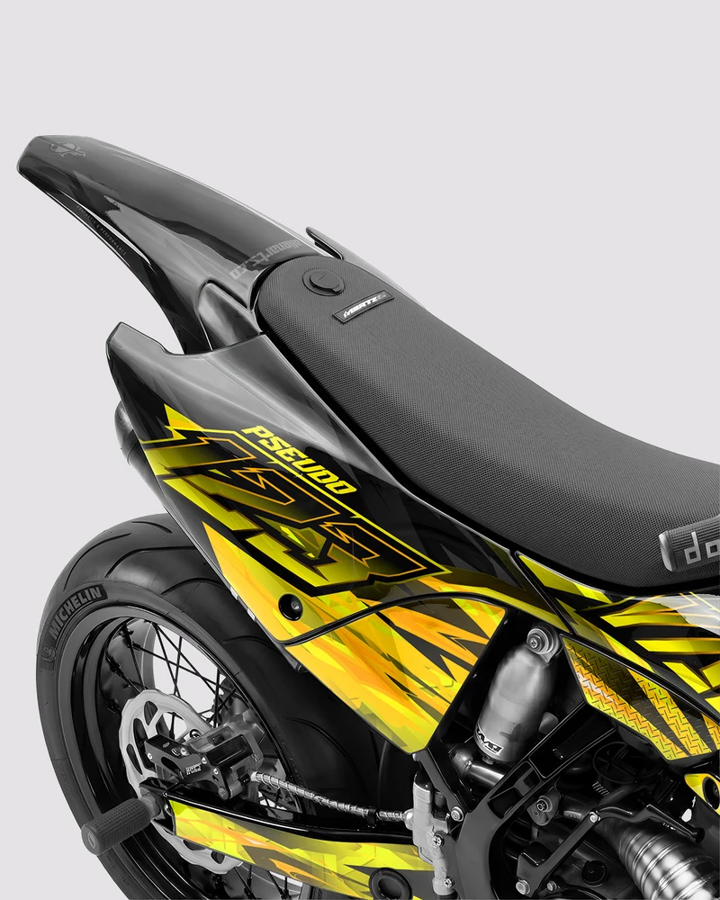 NITROGEN - Kit Déco Supermotard Semi-Personnalisable - Jaune