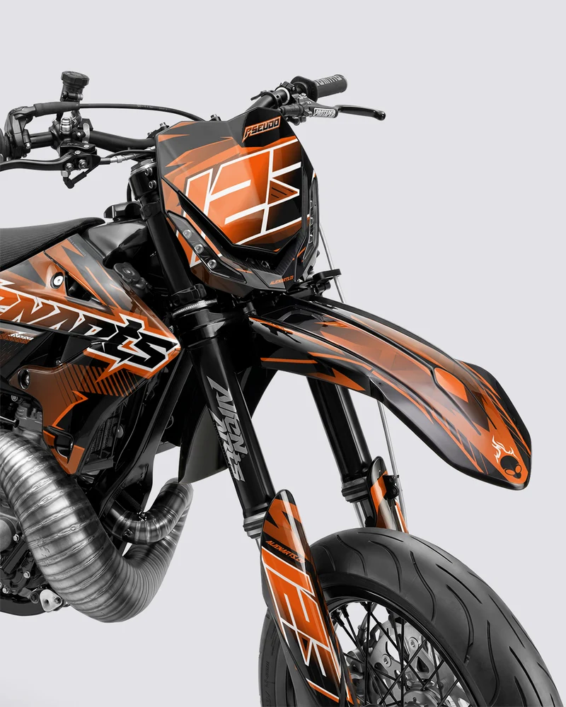 IONIK - Kit Déco Supermotard Semi-Personnalisable - Orange