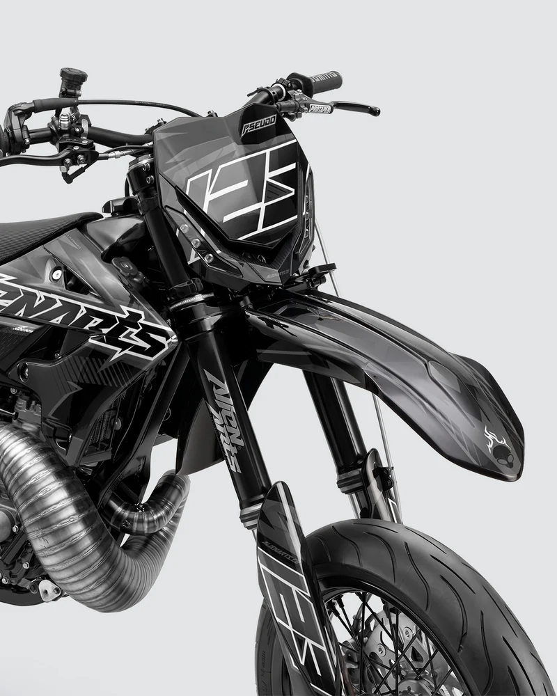 IONIK - Kit Déco Supermotard Semi-Personnalisable - Noir
