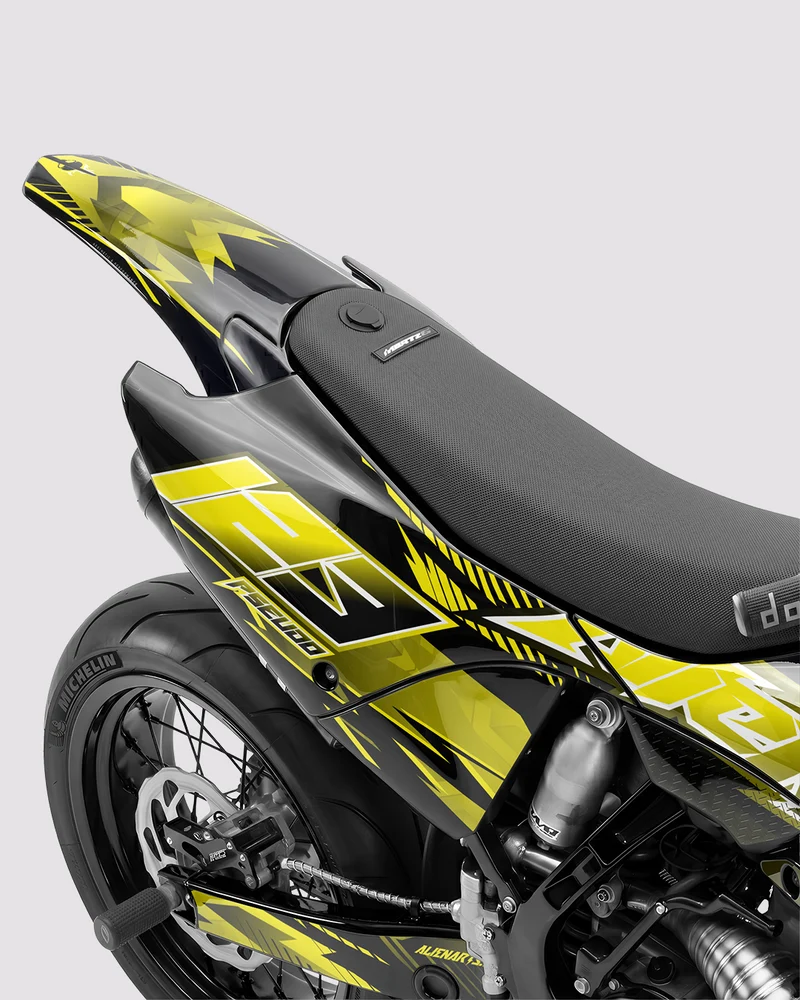 IONIK - Kit Déco Supermotard Semi-Personnalisable - Jaune