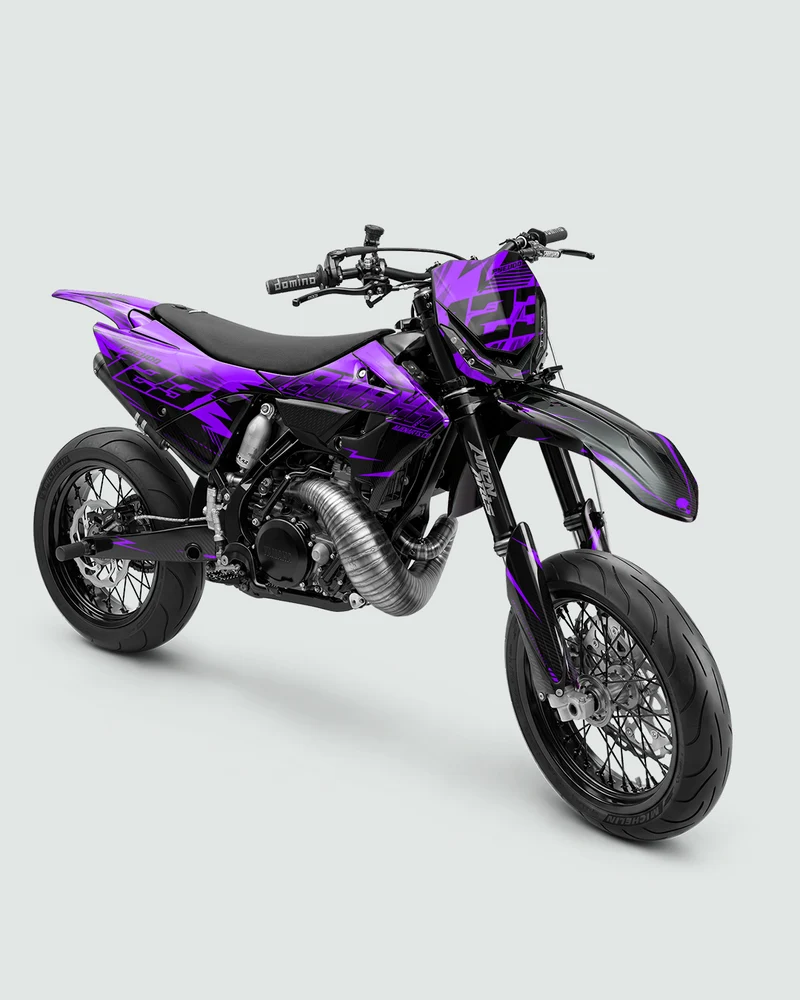 CARBX - Kit Déco Supermotard Semi-Personnalisable - Violet