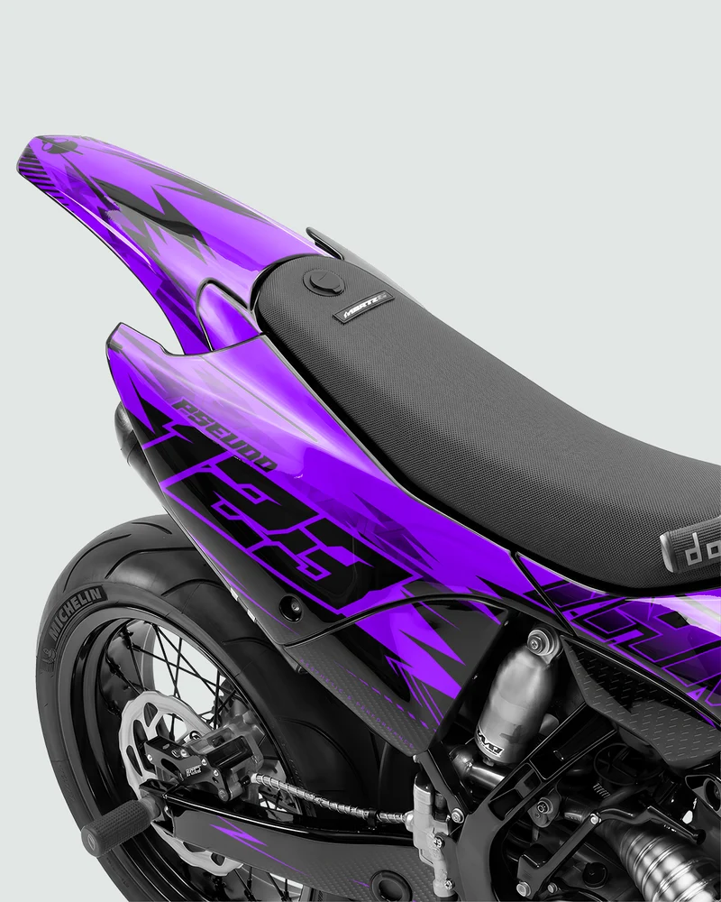 CARBX - Kit Déco Supermotard Semi-Personnalisable - Violet