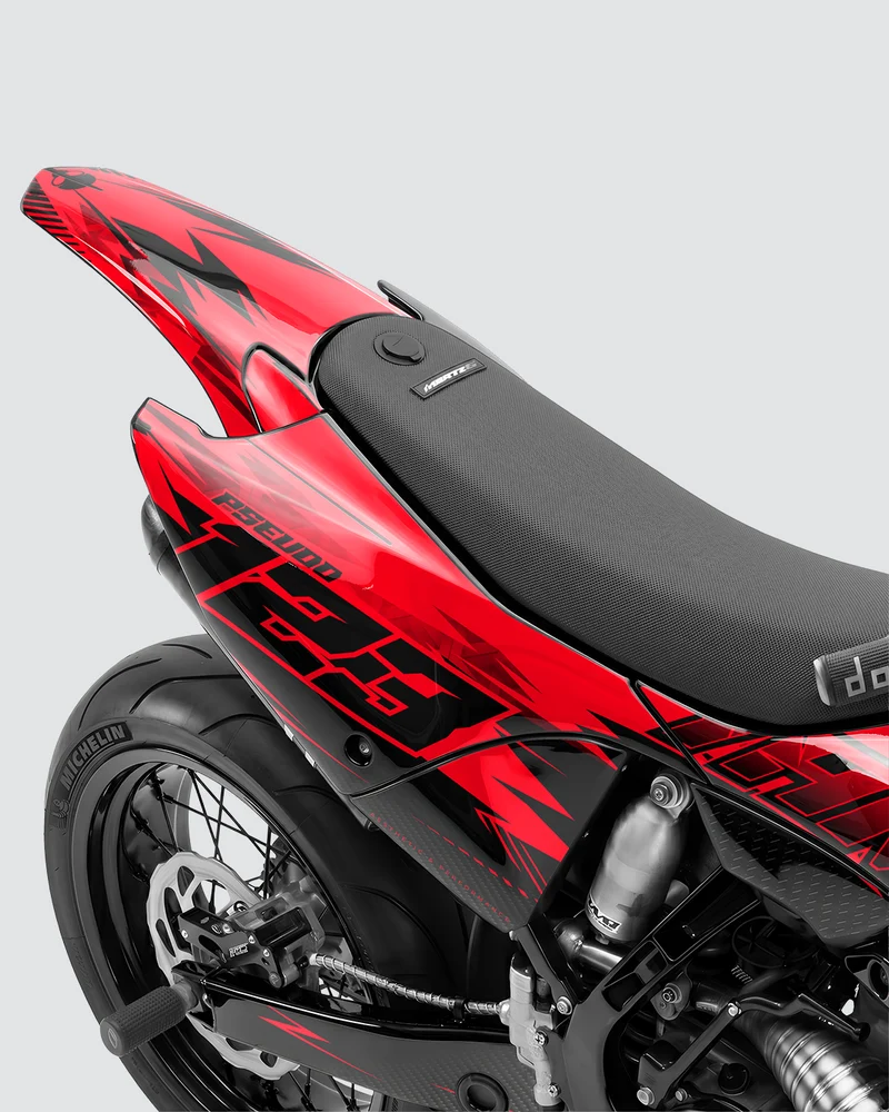CARBX - Kit Déco Supermotard Semi-Personnalisable - Rouge