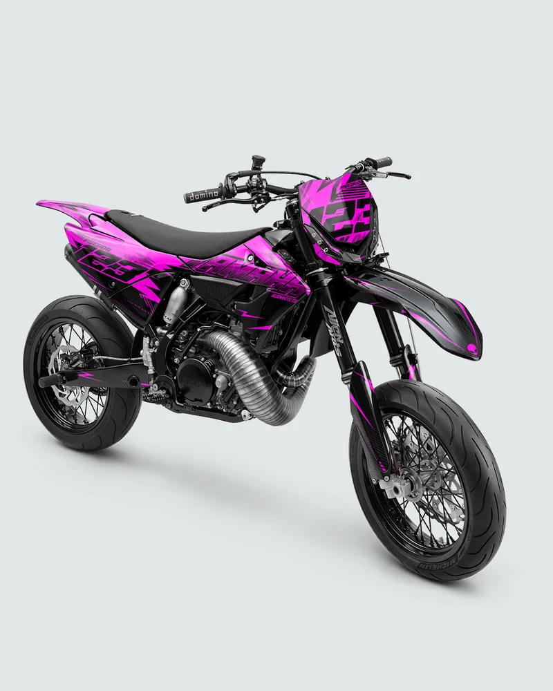 CARBX - Kit Déco Supermotard Semi-Personnalisable - Rose