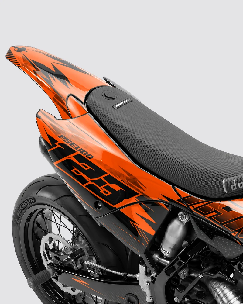 CARBX - Kit Déco Supermotard Semi-Personnalisable - Orange