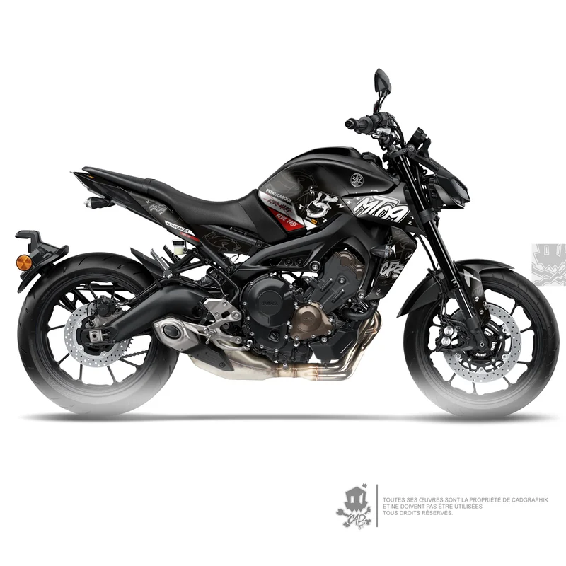 YAMAHA KIT DÉCO - MT09 V2 BLACK PETAUCASQUE - ONLY 30