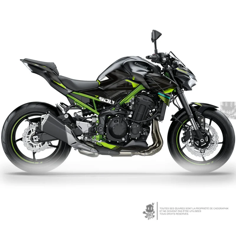 KAWASAKI KIT DÉCO - Z900 ACIDE GREENV1 - ONLY X