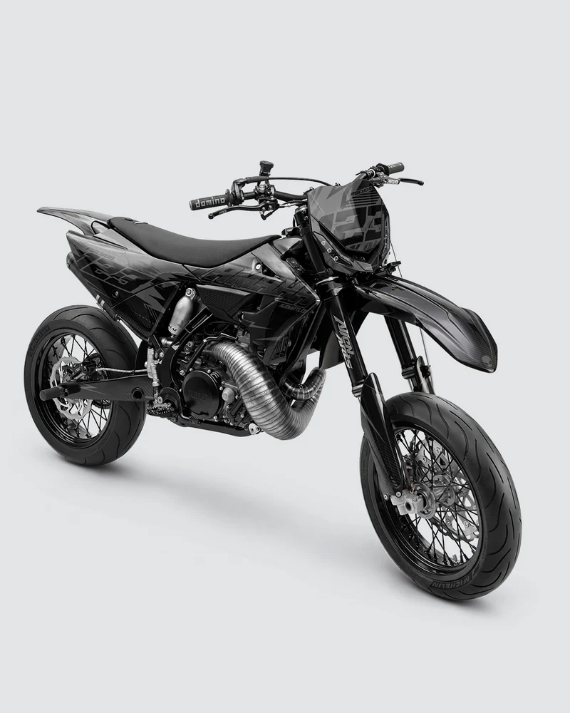 CARBX - Kit Déco Supermotard Semi-Personnalisable - Noir