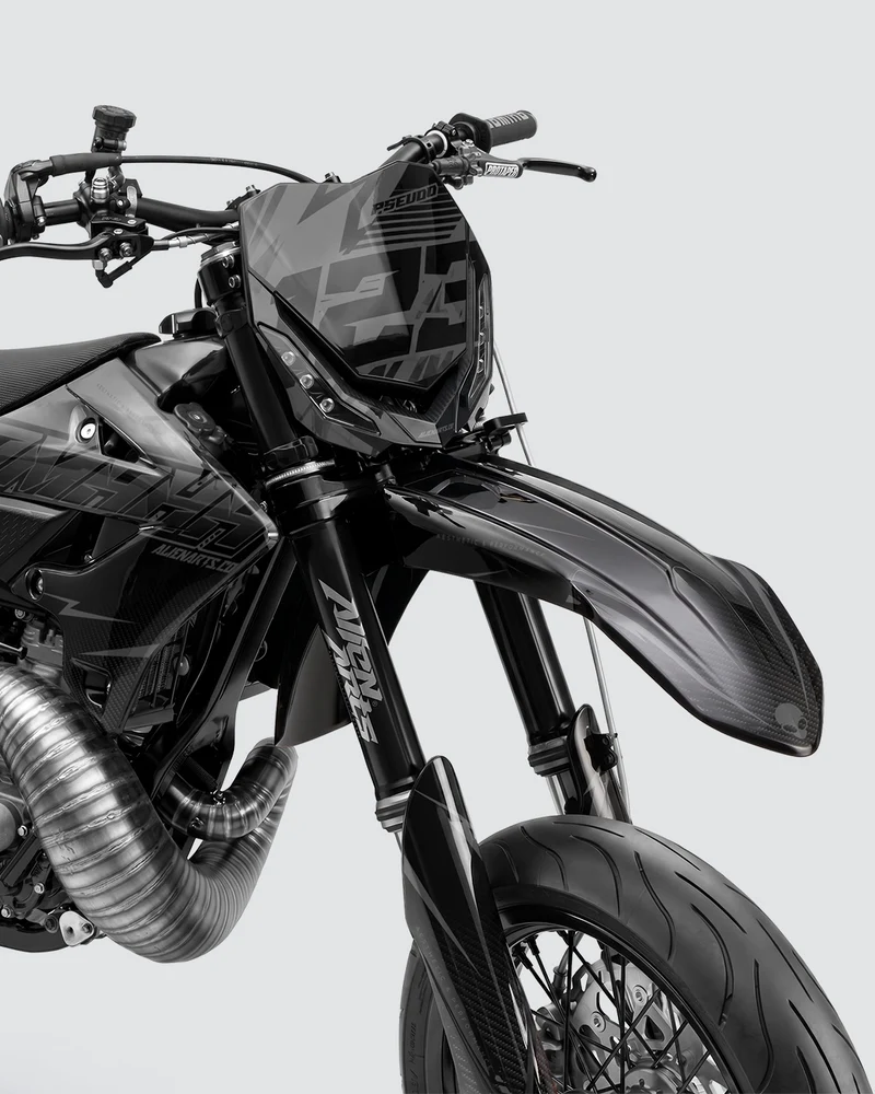 CARBX - Kit Déco Supermotard Semi-Personnalisable - Noir