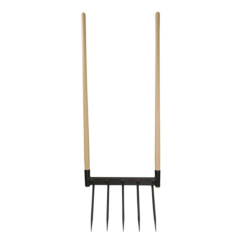 SHW Doppelgrabegabel mit 5 Zinken und 2 Eschenstielen 130 cm