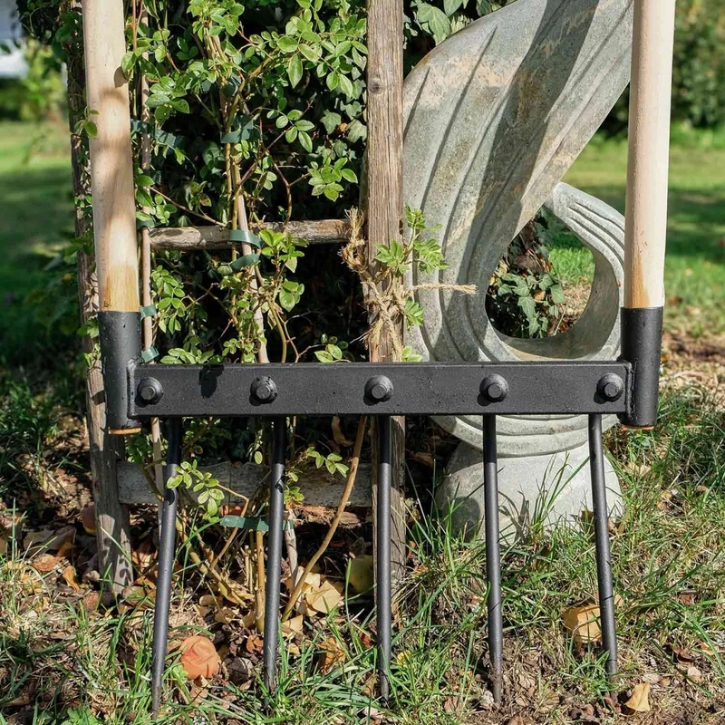 SHW Doppelgrabegabel mit 5 Zinken und 2 Eschenstielen 130 cm