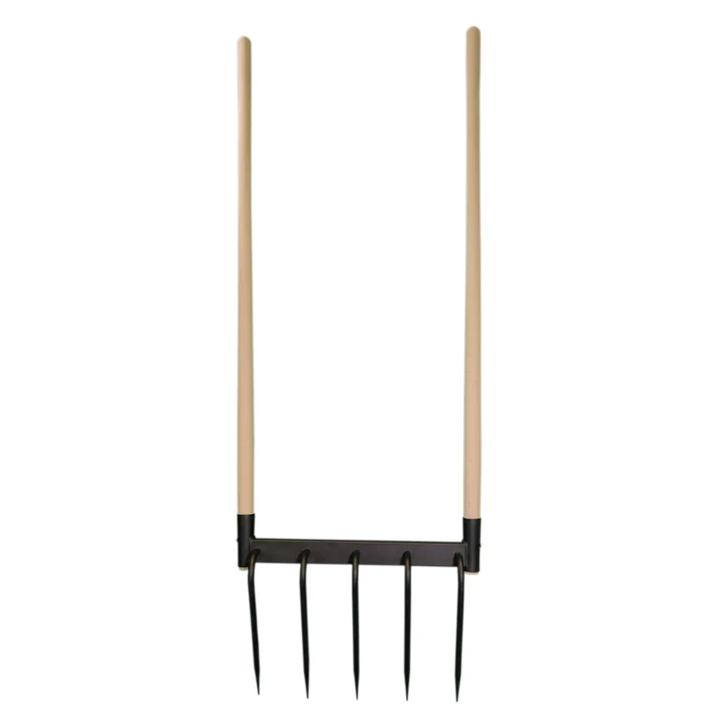 SHW Doppelgrabegabel mit 5 Zinken und 2 Eschenstielen 130 cm