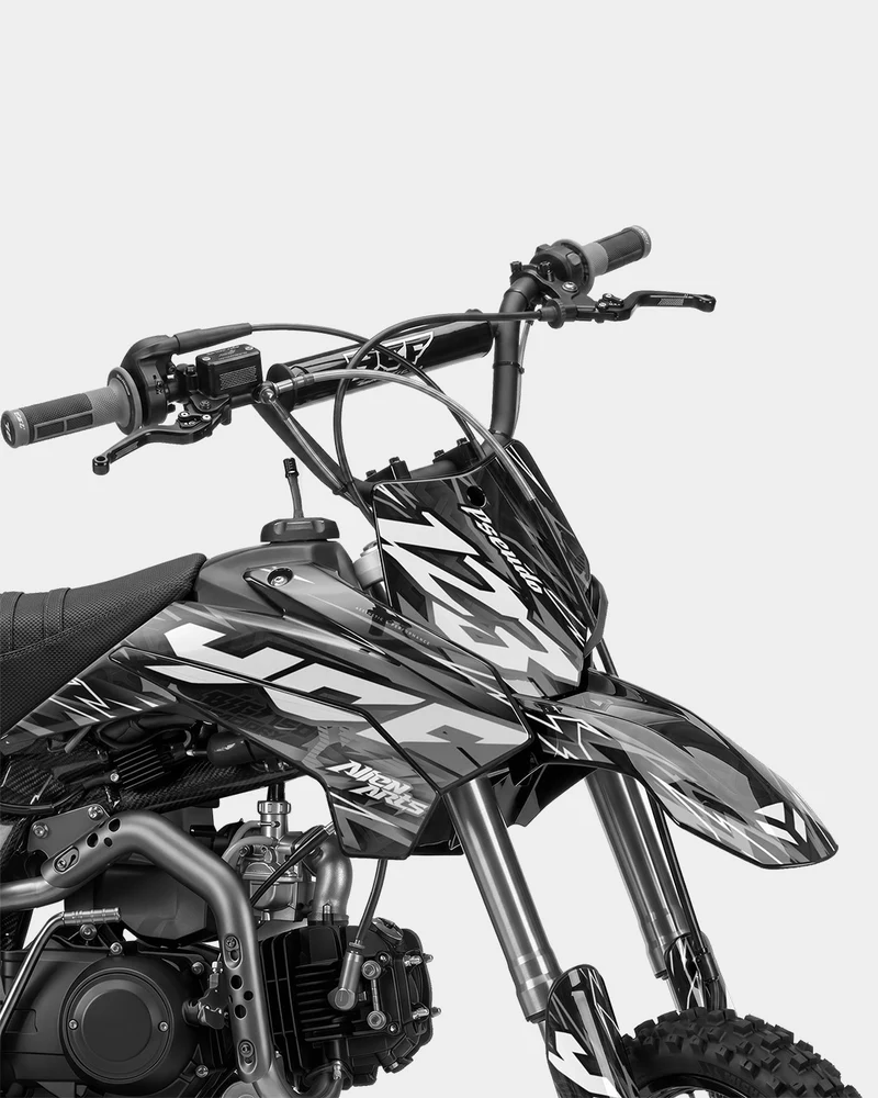KULOT - Kit Déco Dirt Bike Semi-Personnalisable - Gris