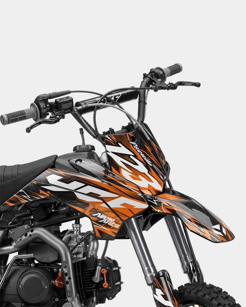 KULOT - Kit Déco Dirt Bike Semi-Personnalisable - Orange