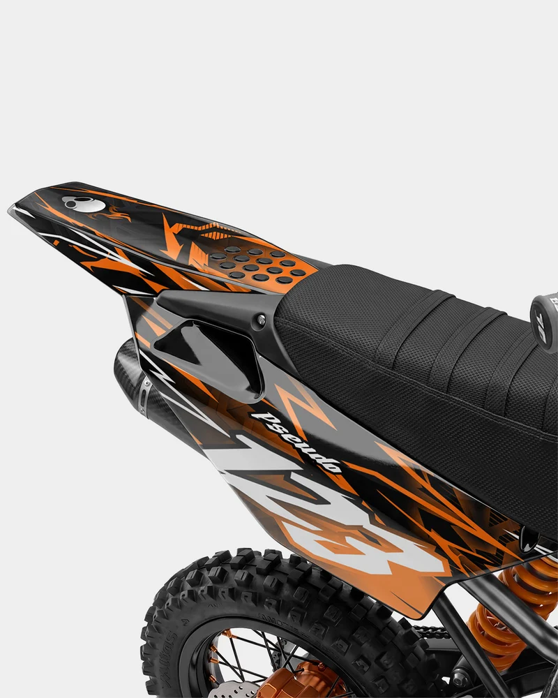 KULOT - Kit Déco Dirt Bike Semi-Personnalisable - Orange