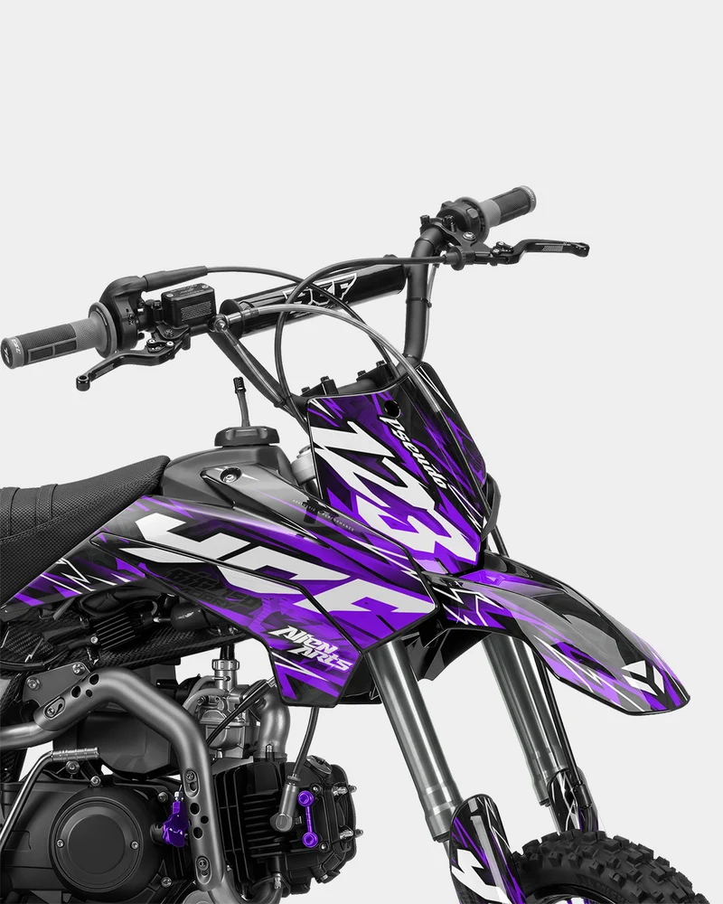 KULOT - Kit Déco Dirt Bike Semi-Personnalisable - Violet