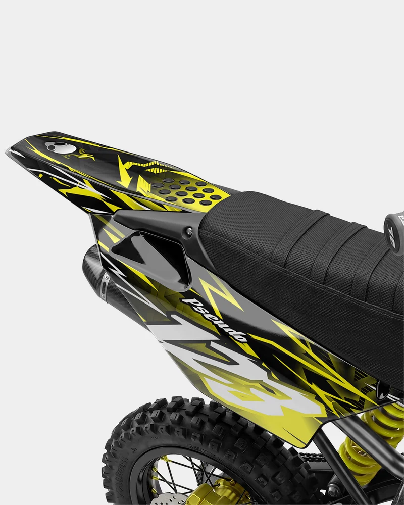 KULOT - Kit Déco Dirt Bike Semi-Personnalisable - Jaune