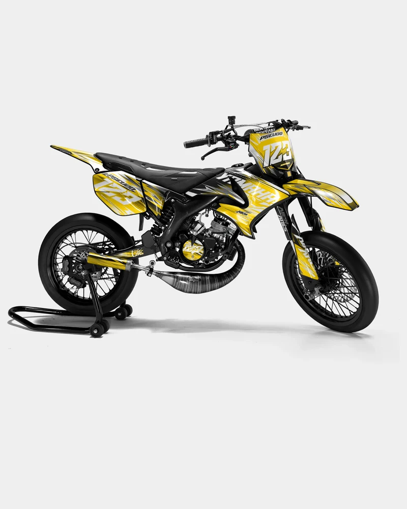 AUROPE - Kit deco YAMAHA DT 50cc - Jaune foncé
