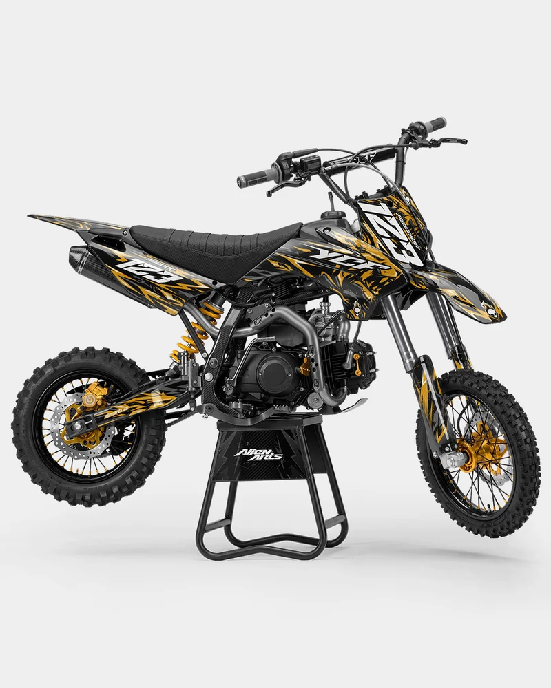 RAION - Kit Déco Dirt Bike Semi-Personnalisable - Jaune foncé
