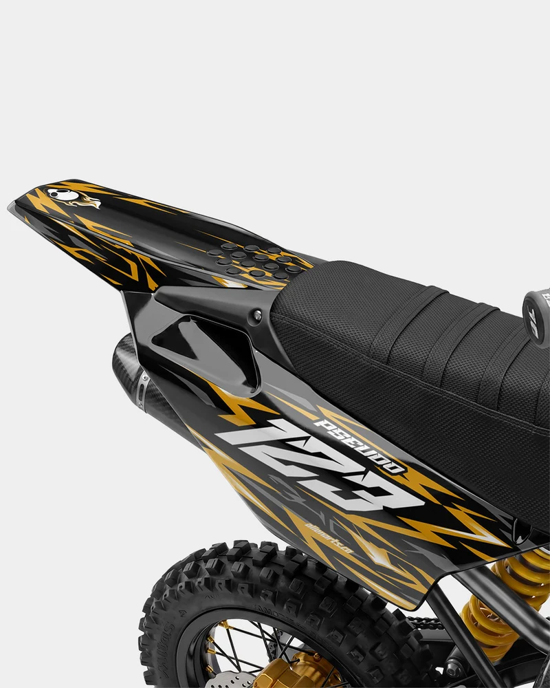 RAION - Kit Déco Dirt Bike Semi-Personnalisable - Jaune foncé