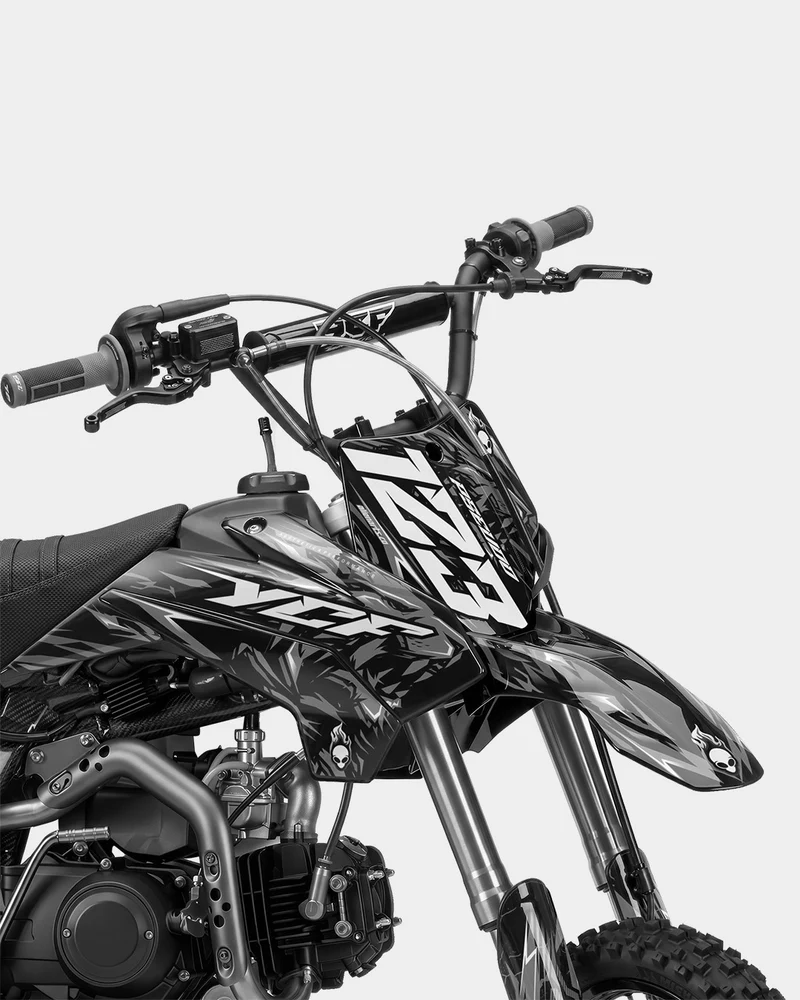 RAION - Kit Déco Dirt Bike Semi-Personnalisable - Gris