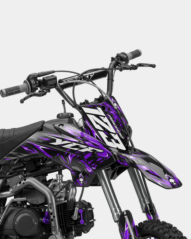 RAION - Kit Déco Dirt Bike Semi-Personnalisable - Violet