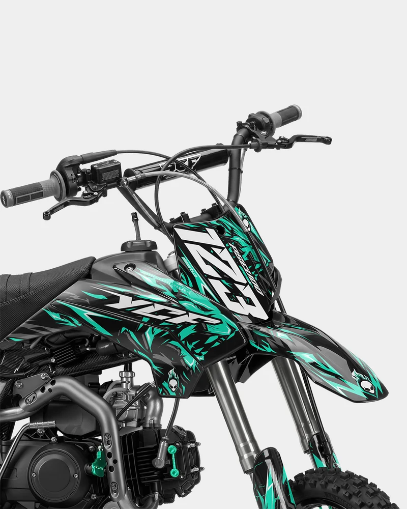 RAION - Kit Déco Dirt Bike Semi-Personnalisable - Turquoise