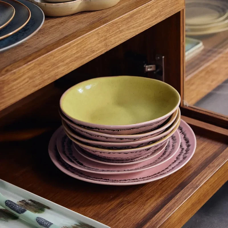 HKliving 70s Ceramics Essteller im 2er Set