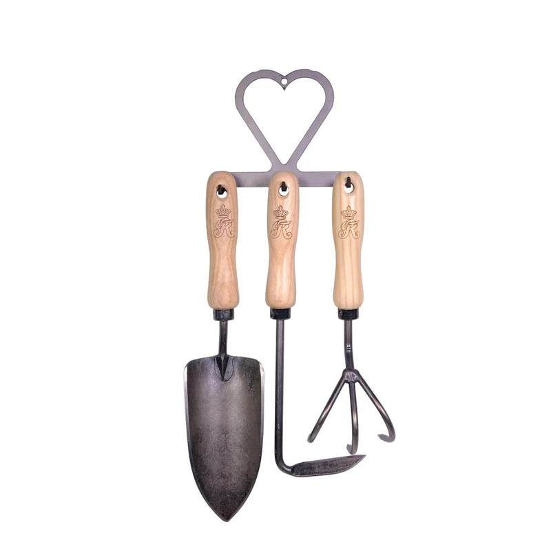 SHW Gartenwerkzeug-Set: 4-teilig (Blumenkelle, Kultivator, Unkrautjäter)