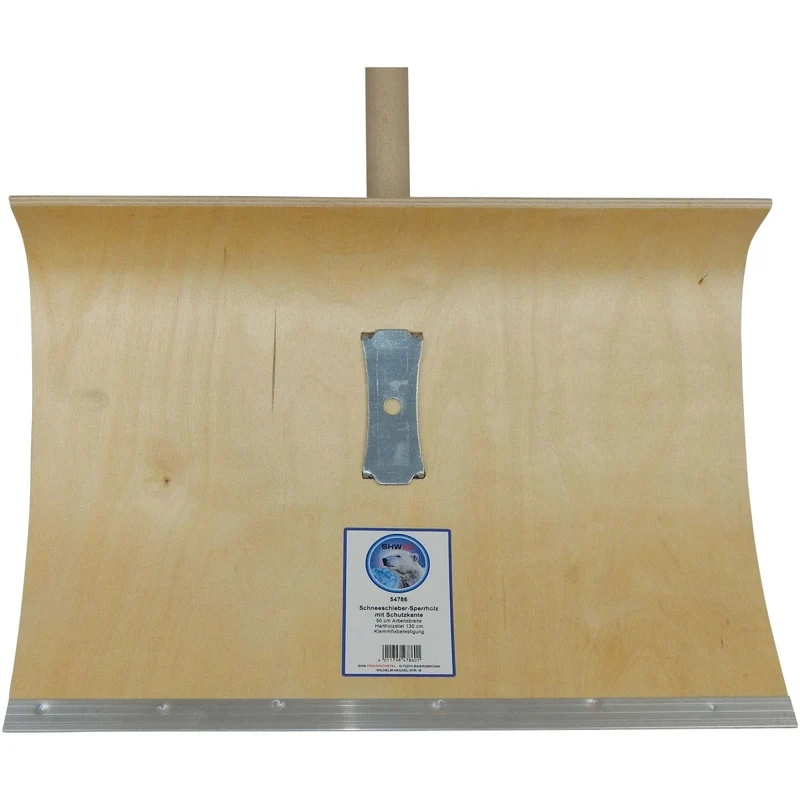 SHW Schneeschieber-Sperrholz Blatt 5-fach verleimt, 50 cm breit, mit Holzstiel