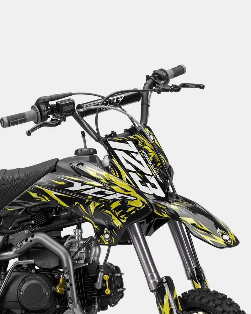 RAION - Kit Déco Dirt Bike Semi-Personnalisable - Jaune