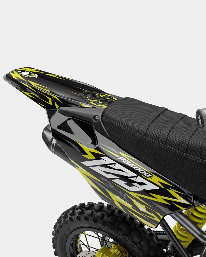 RAION - Kit Déco Dirt Bike Semi-Personnalisable - Jaune
