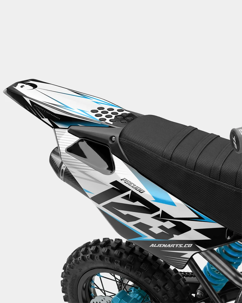 RAMPAGE - Kit Déco Dirt Bike Semi-Personnalisable - Bleu
