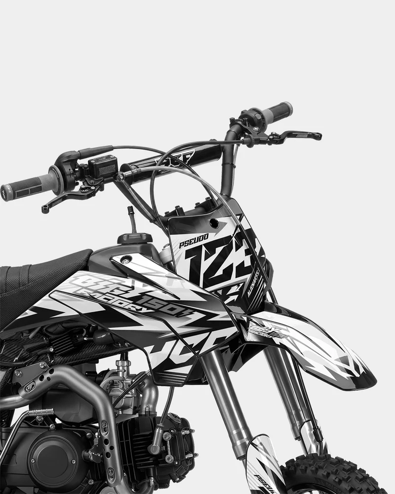 RAMPAGE - Kit Déco Dirt Bike Semi-Personnalisable - Gris