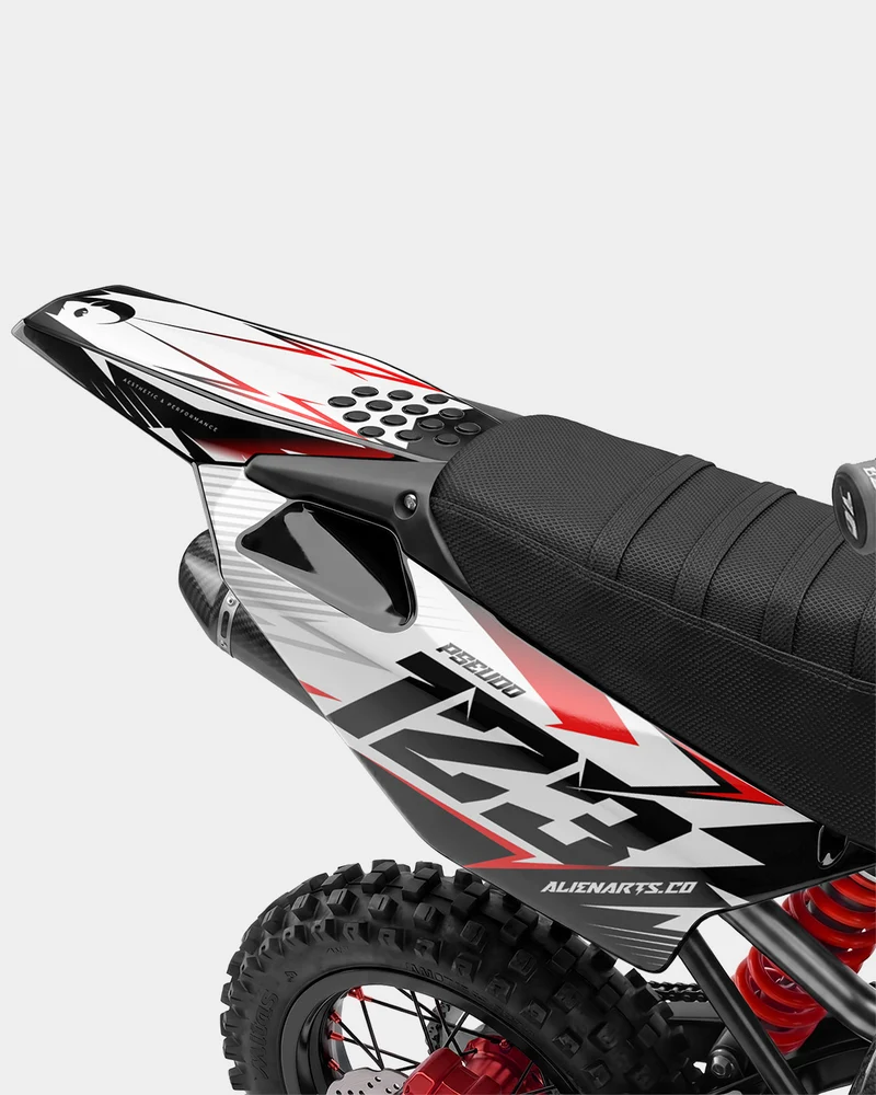 RAMPAGE - Kit Déco Dirt Bike Semi-Personnalisable - Rouge