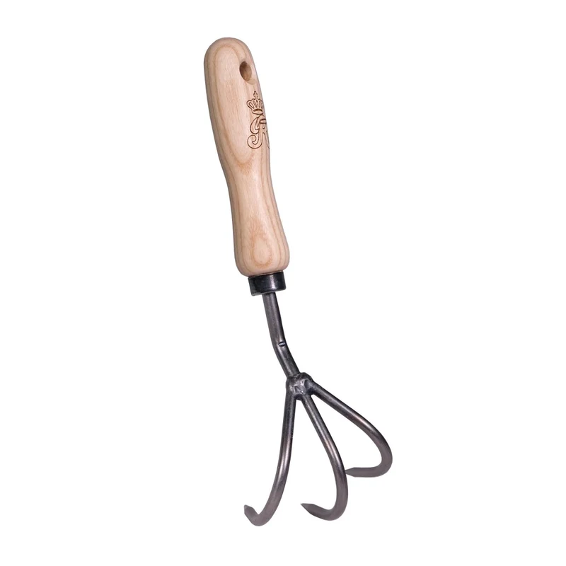 SHW Grubber 3 Zinken mit Eschenholzgriff