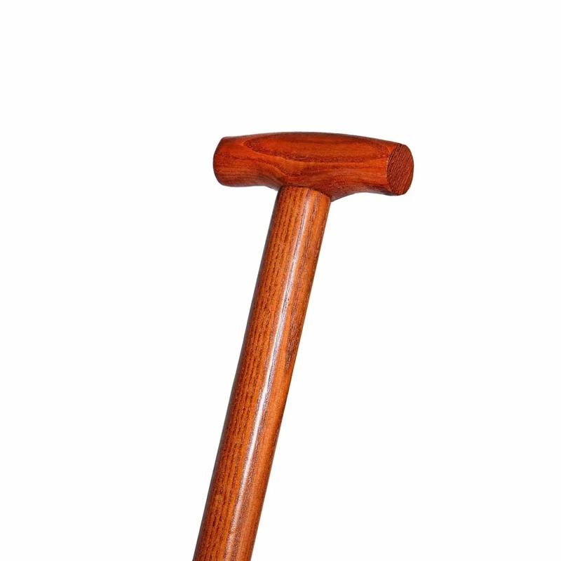 SHW Ersatzstiel T-Griff Esche mit Zwinge und Kappe für Rex-Rosengabel, Rex-Spatengabel klein, Kompostgabel 85 cm lang