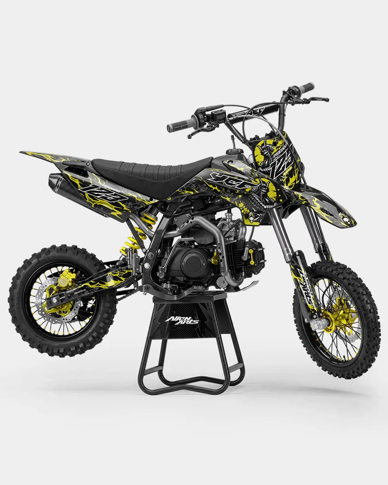 SENKA - Kit Déco Dirt Bike Semi-Personnalisable - Jaune