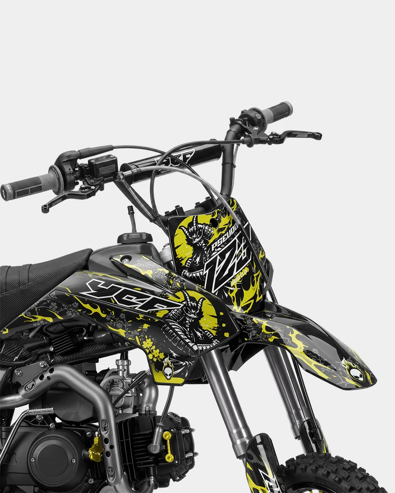 SENKA - Kit Déco Dirt Bike Semi-Personnalisable - Jaune