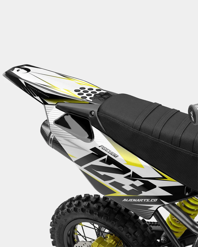RAMPAGE - Kit Déco Dirt Bike Semi-Personnalisable - Jaune