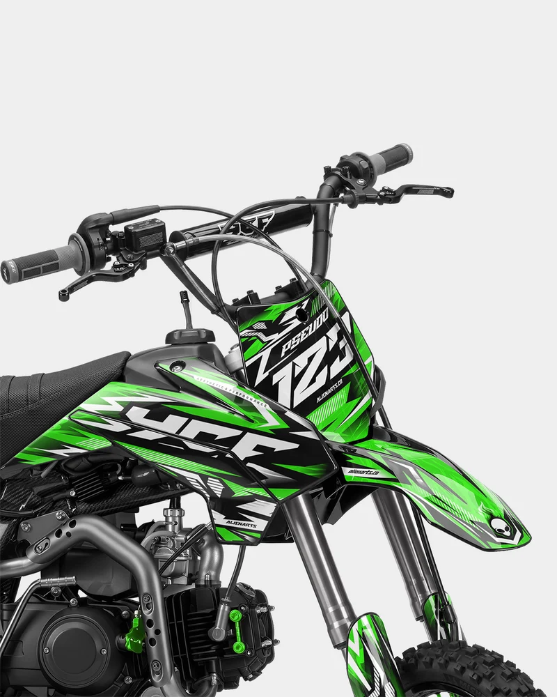 REAPER - Kit Déco Dirt Bike Semi-Personnalisable - Vert