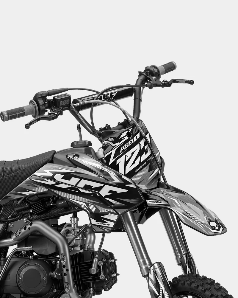 REAPER - Kit Déco Dirt Bike Semi-Personnalisable - Gris