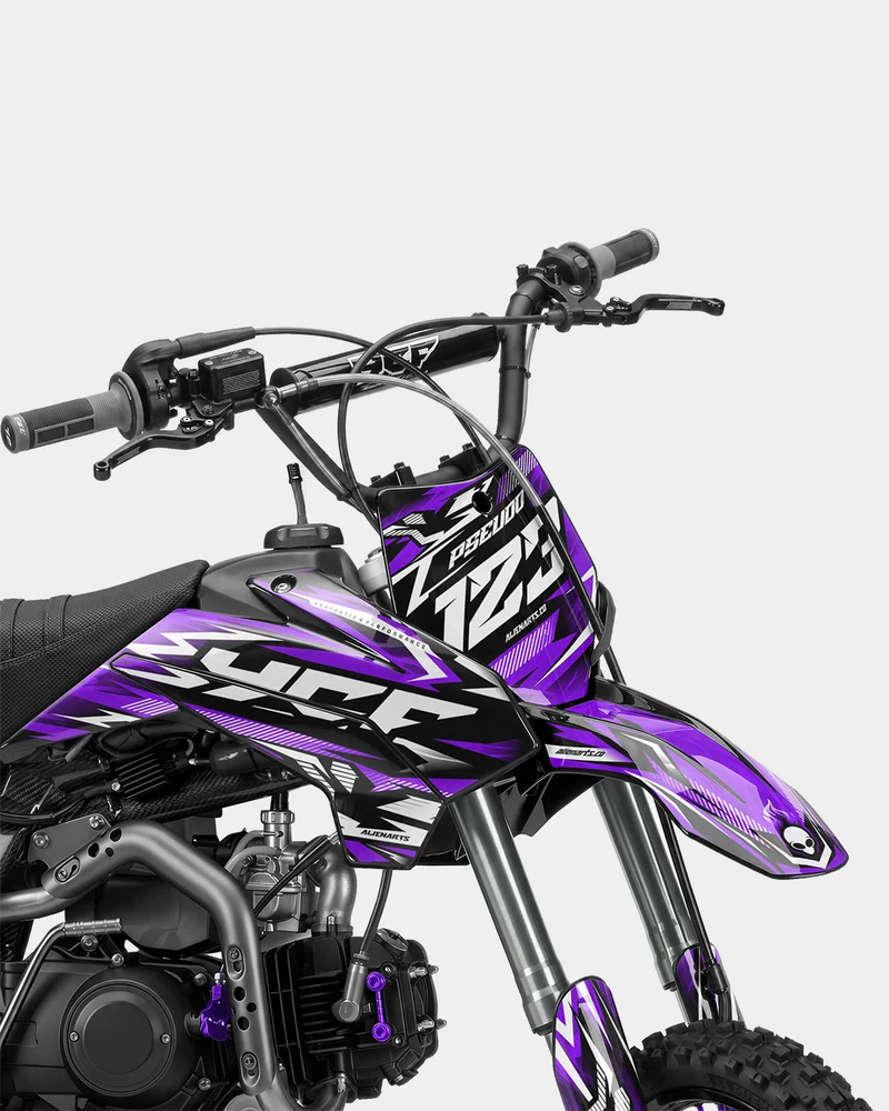 REAPER - Kit Déco Dirt Bike Semi-Personnalisable - Violet
