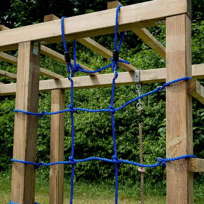 Klettergerüst XXL mit Rutschenpodest und Rutsche - kompletter Bausatz -