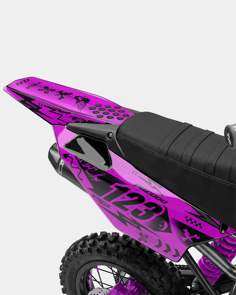 SKIDZO - Kit Déco Dirt Bike Semi-Personnalisable - Rose