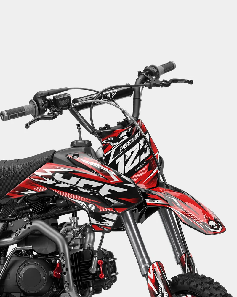 REAPER - Kit Déco Dirt Bike Semi-Personnalisable - Rouge