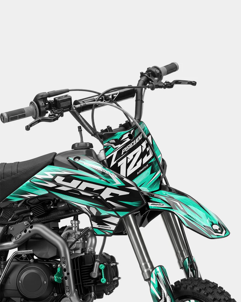 REAPER - Kit Déco Dirt Bike Semi-Personnalisable - Turquoise