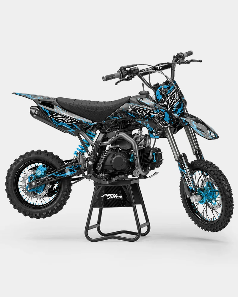 SENKA - Kit Déco Dirt Bike Semi-Personnalisable - Bleu