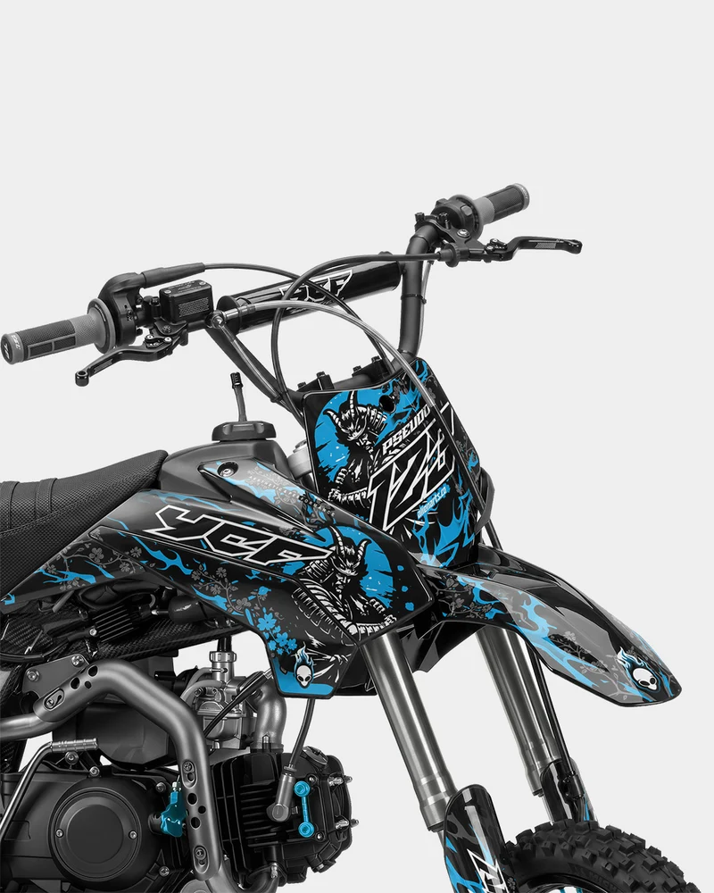 SENKA - Kit Déco Dirt Bike Semi-Personnalisable - Bleu