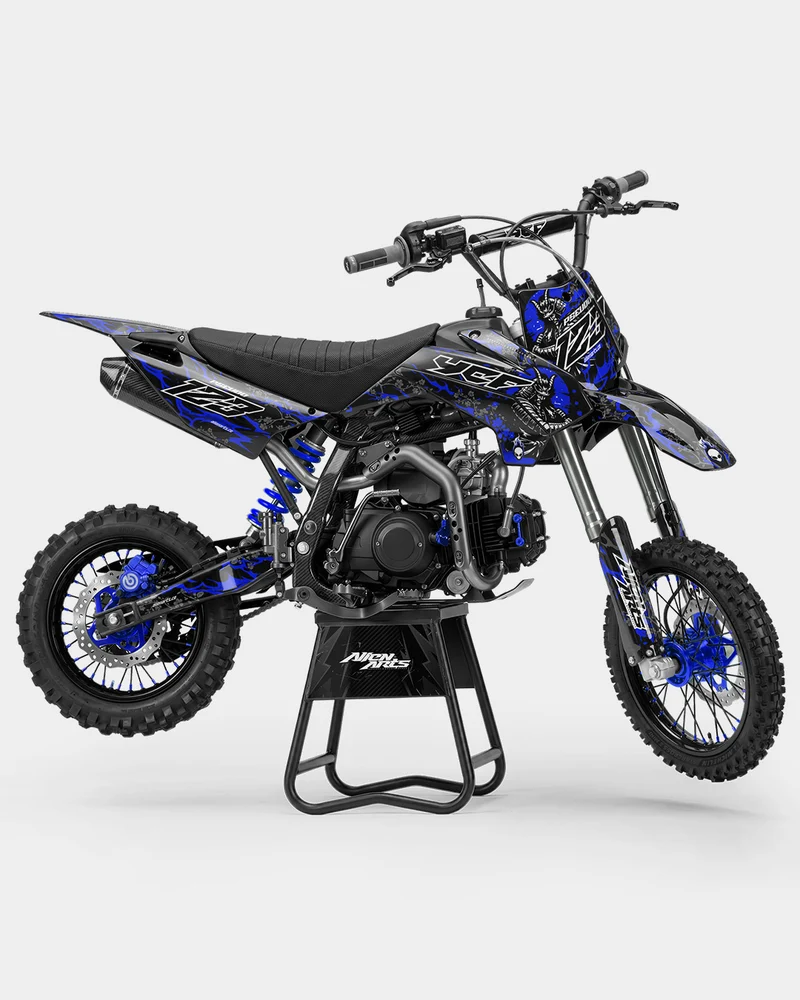 SENKA - Kit Déco Dirt Bike Semi-Personnalisable - Bleu foncé